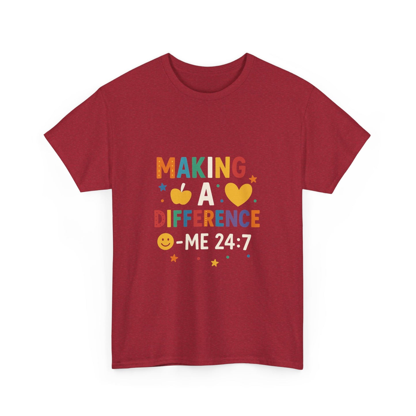 Making a Difference Tee | Inspirational Cotton T-Shirt, Gift for Teens, Unisex Graphic Tee, Christian Apparel, Meaningful Quote Shirt