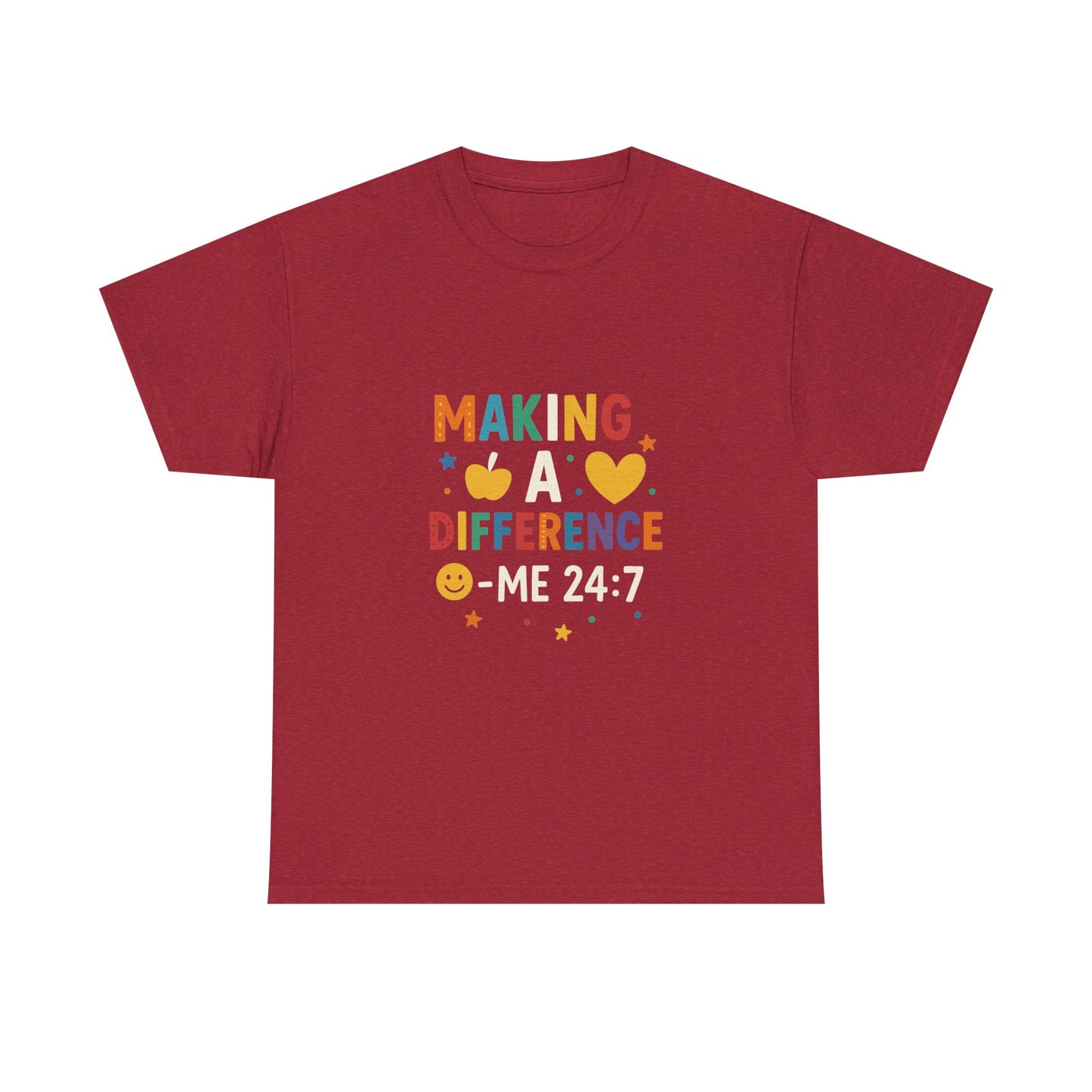 Making a Difference Tee | Inspirational Cotton T-Shirt, Gift for Teens, Unisex Graphic Tee, Christian Apparel, Meaningful Quote Shirt