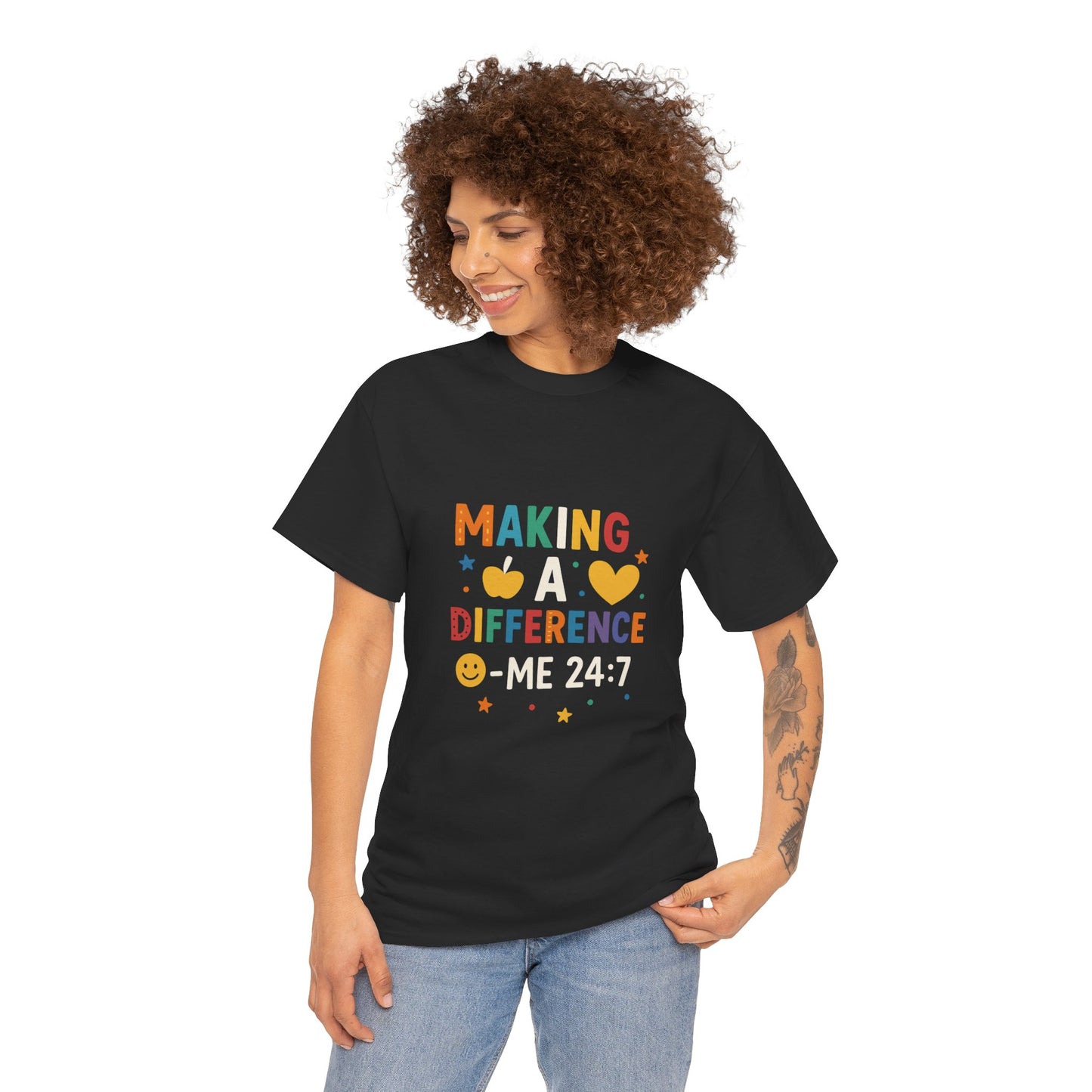 Making a Difference Tee | Inspirational Cotton T-Shirt, Gift for Teens, Unisex Graphic Tee, Christian Apparel, Meaningful Quote Shirt