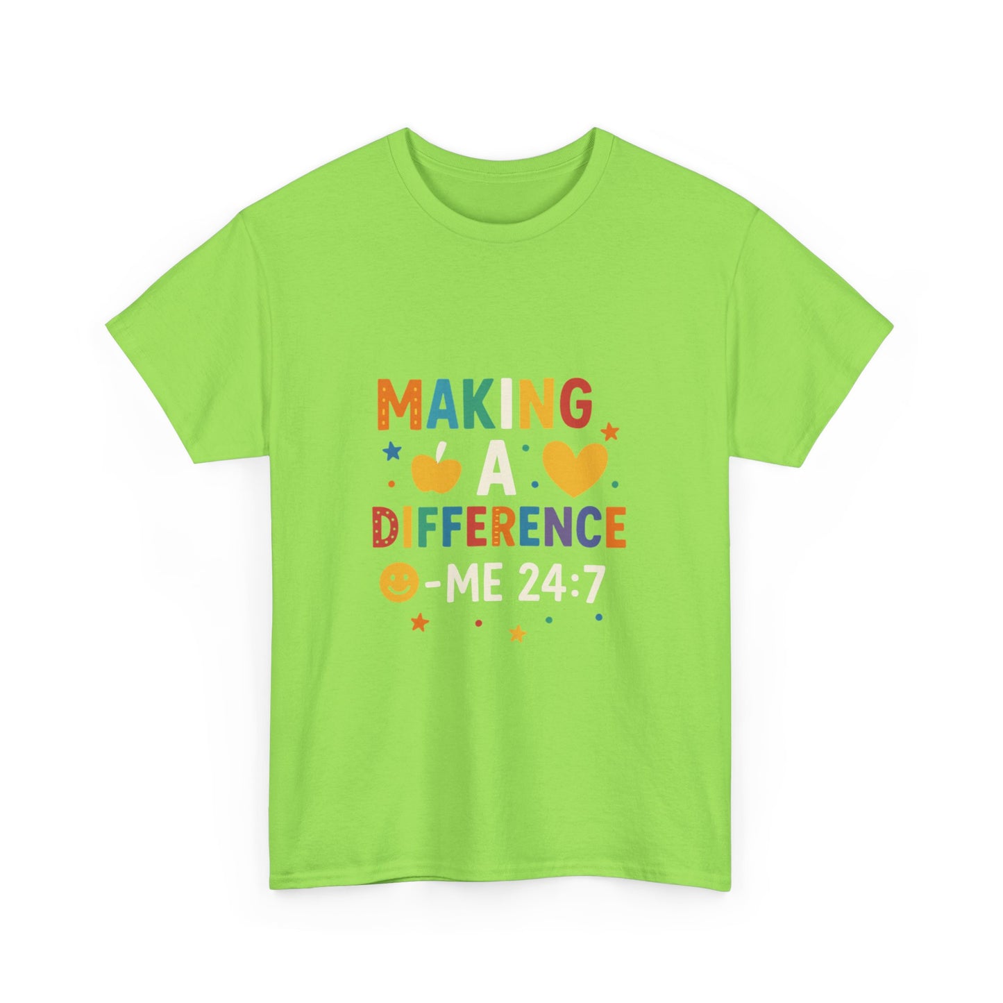 Making a Difference Tee | Inspirational Cotton T-Shirt, Gift for Teens, Unisex Graphic Tee, Christian Apparel, Meaningful Quote Shirt