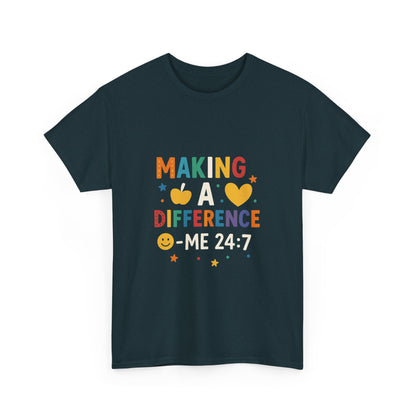 Making a Difference Tee | Inspirational Cotton T-Shirt, Gift for Teens, Unisex Graphic Tee, Christian Apparel, Meaningful Quote Shirt