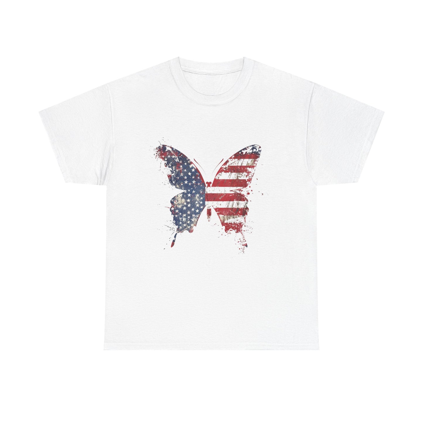 Patriotic Butterfly Tee, Unisex Cotton T-Shirt, American Flag Graphic Shirt, Summer Outfit, Gift for Independence Day, Casual Wear, [...]