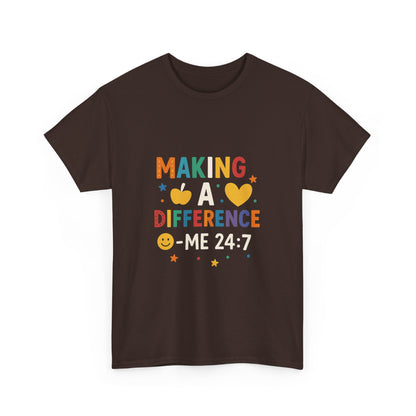 Making a Difference Tee | Inspirational Cotton T-Shirt, Gift for Teens, Unisex Graphic Tee, Christian Apparel, Meaningful Quote Shirt
