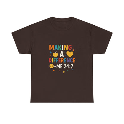 Making a Difference Tee | Inspirational Cotton T-Shirt, Gift for Teens, Unisex Graphic Tee, Christian Apparel, Meaningful Quote Shirt