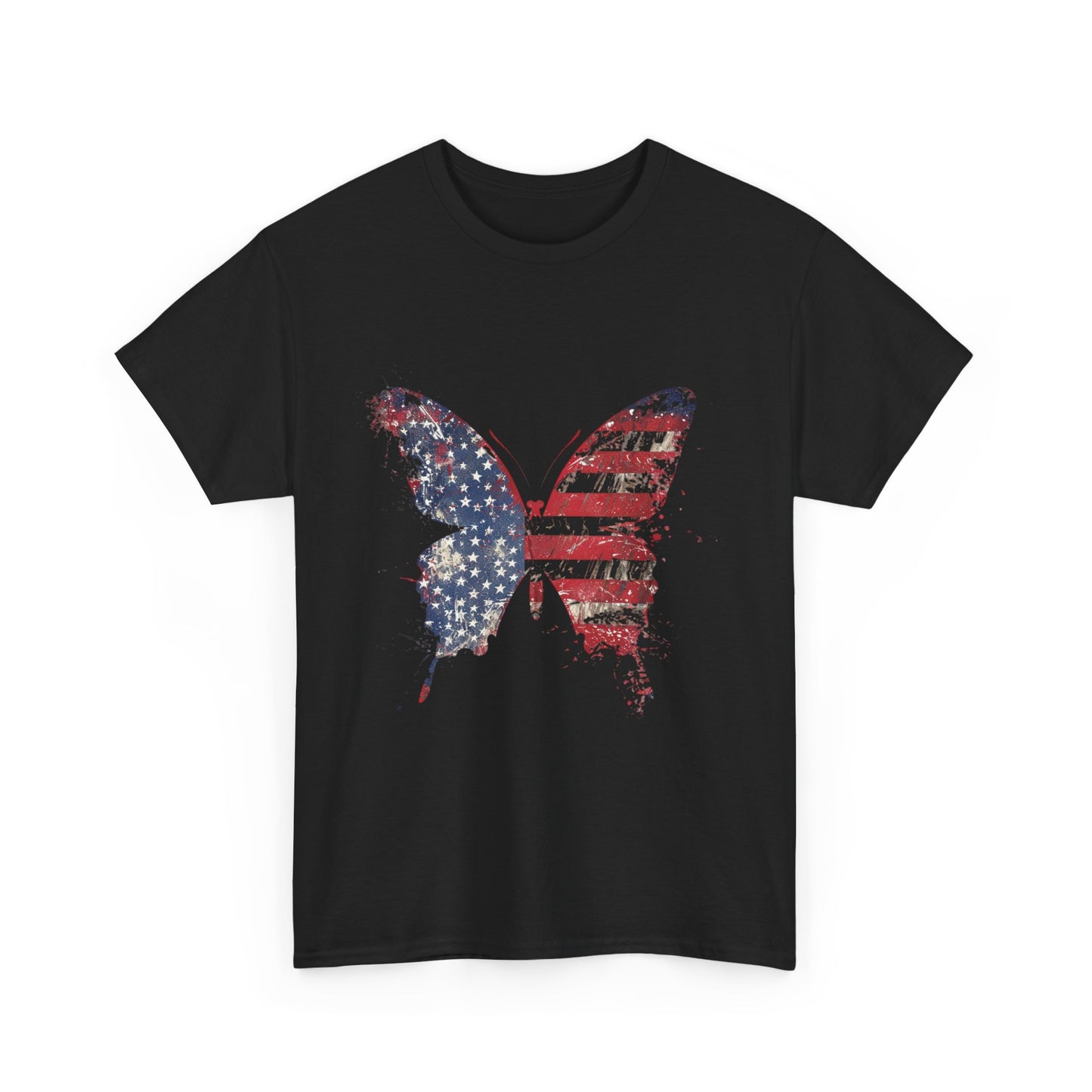 Patriotic Butterfly Tee, Unisex Cotton T-Shirt, American Flag Graphic Shirt, Summer Outfit, Gift for Independence Day, Casual Wear, [...]