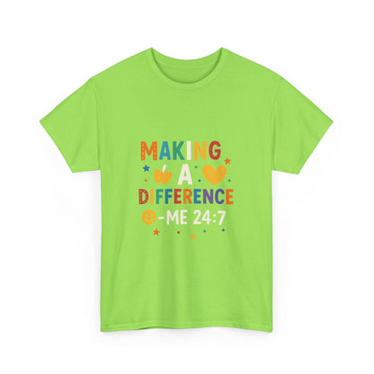 Making a Difference Tee | Inspirational Cotton T-Shirt, Gift for Teens, Unisex Graphic Tee, Christian Apparel, Meaningful Quote Shirt